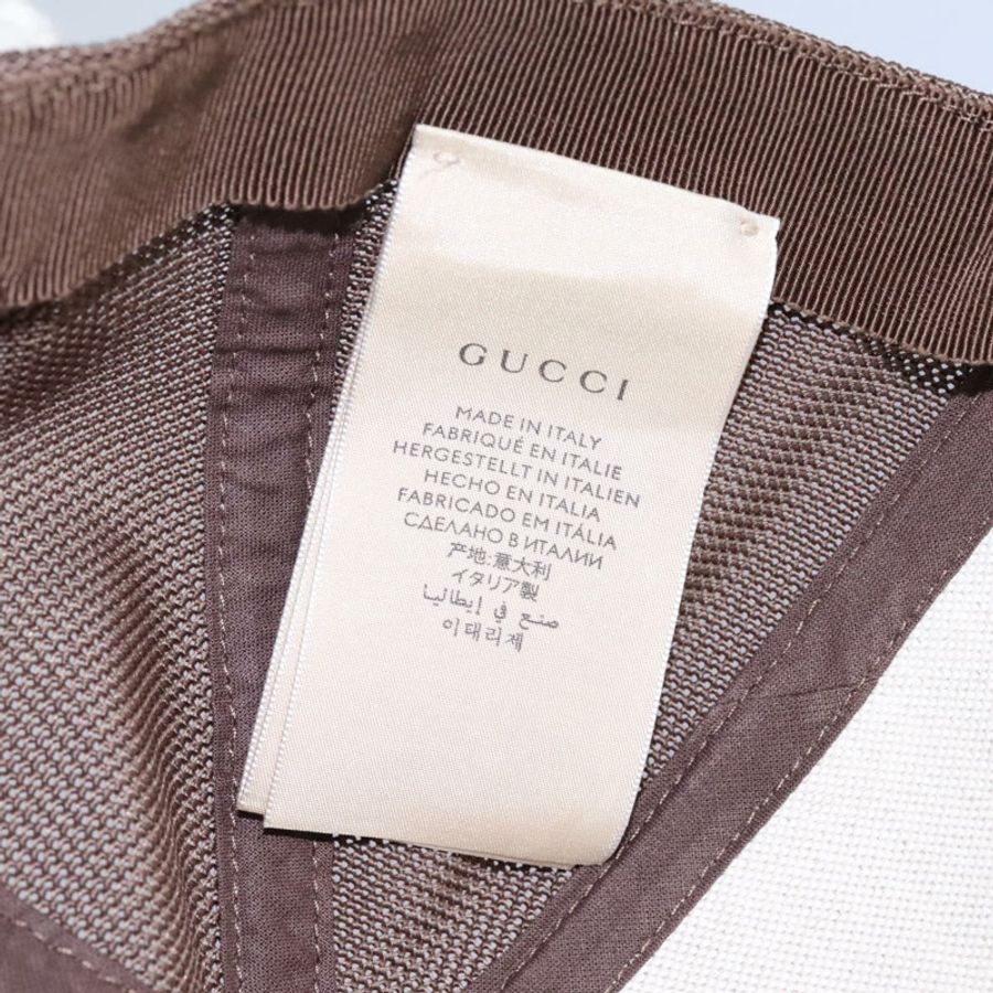 【日本直送】GUCCI GG Supreme 草莓棒球帽 PVC XL 米色 700665 正品 am7681V-17