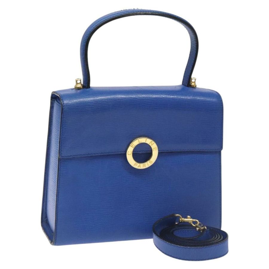 【日本直送】CELINE 手提包 皮革 2way 藍色 Auth 113042V-0