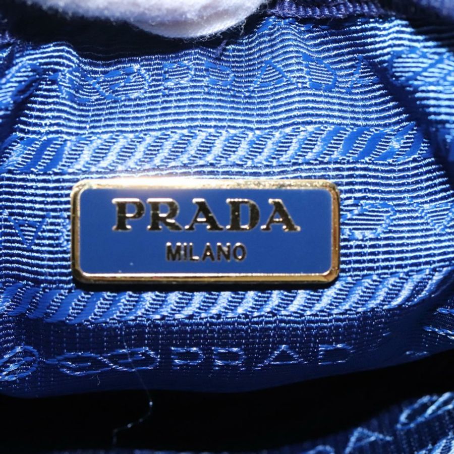 【日本直送】PRADA 尼龍藍金肩包 Auth KD114V-20