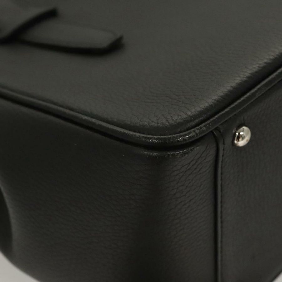 【日本直送】BURBERRY 手提包 皮革 黑色 銀色 正品 BA1908-14