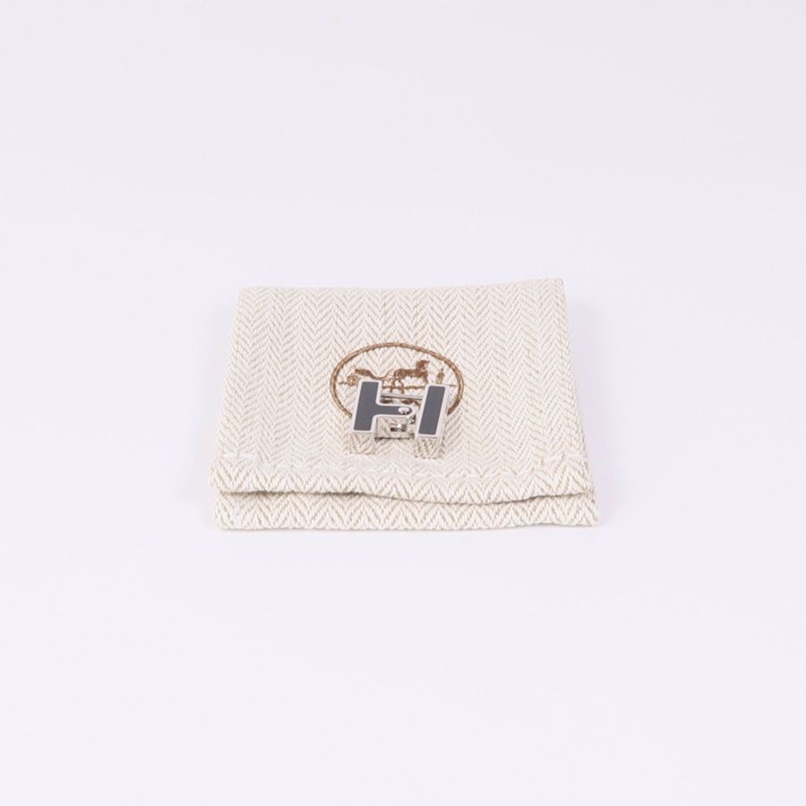 HERMES 【激減優惠】金屬Habascule耳環Noir-6