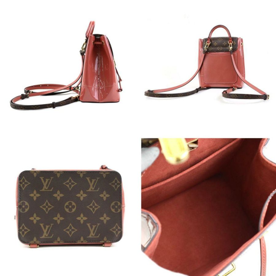 路易威登 LOUIS VUITTON 雙肩包 Monogram Vernis 溫泉帆布 Vieux Rose 女款 M53545 90122f-1