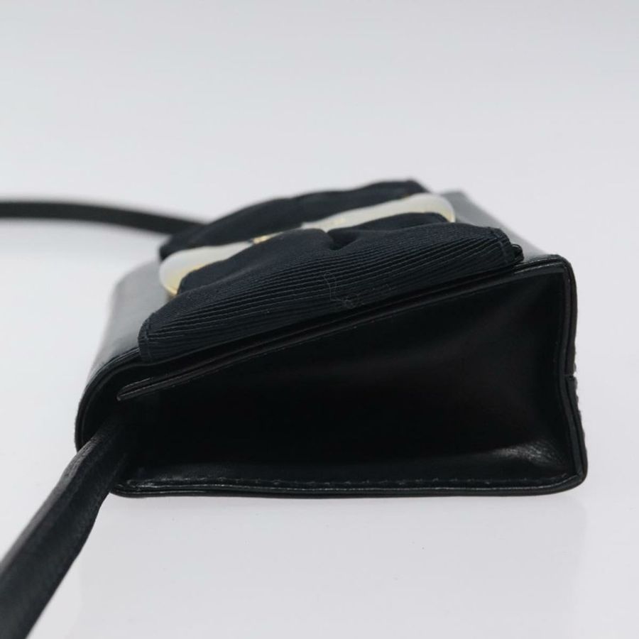 【日本直送】Salvatore Ferragamo 皮革手拿包/單肩包/海軍藍/金色 正品 BA1758-3