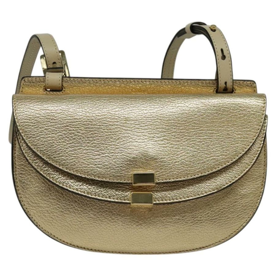 【日本直送】Chloe Georgia 肩背包 皮革 金色 正品 BA1844-1