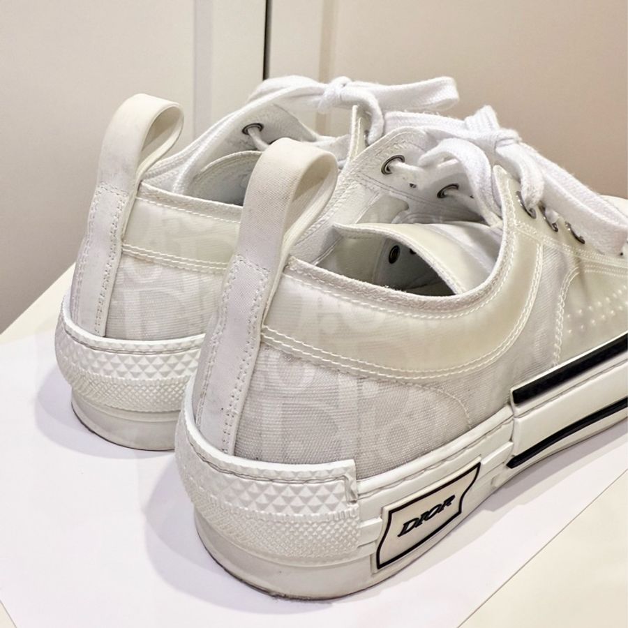 Dior迪奧B23經典半透明Logo小白鞋/休閒鞋-4