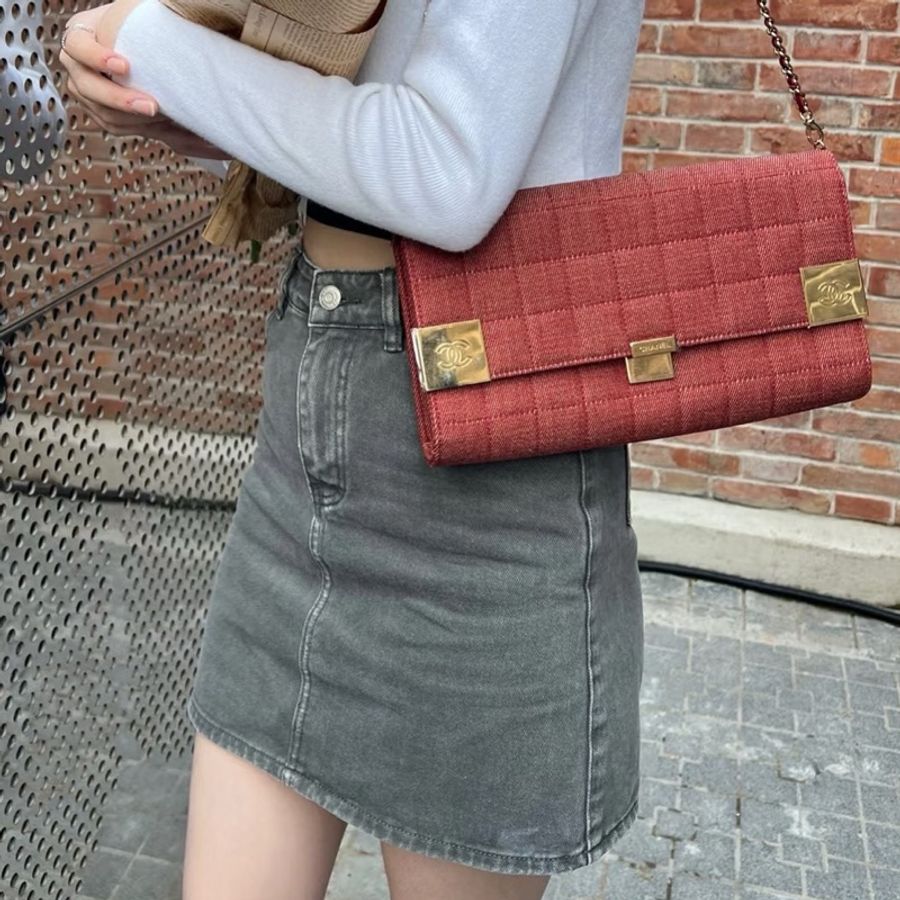 Chanel 中古 冰格鏈條包-5