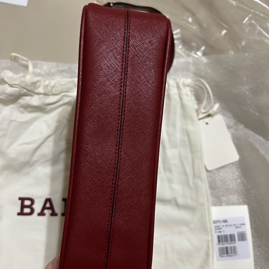 全新 BALLY 經典款(絕版) 紅色肩背包-1