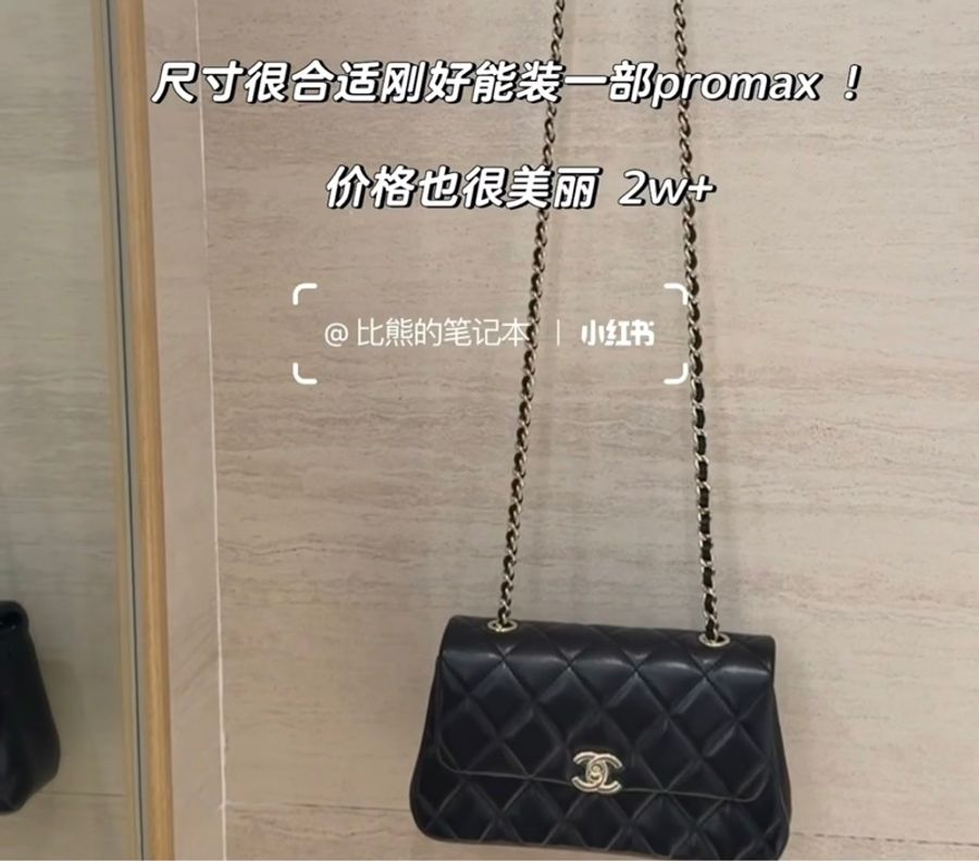 甜甜價❤️全新 香奈兒 CHANEL 25S 超夯 手機包 CF20 平替款 mini cf20 黑金-12
