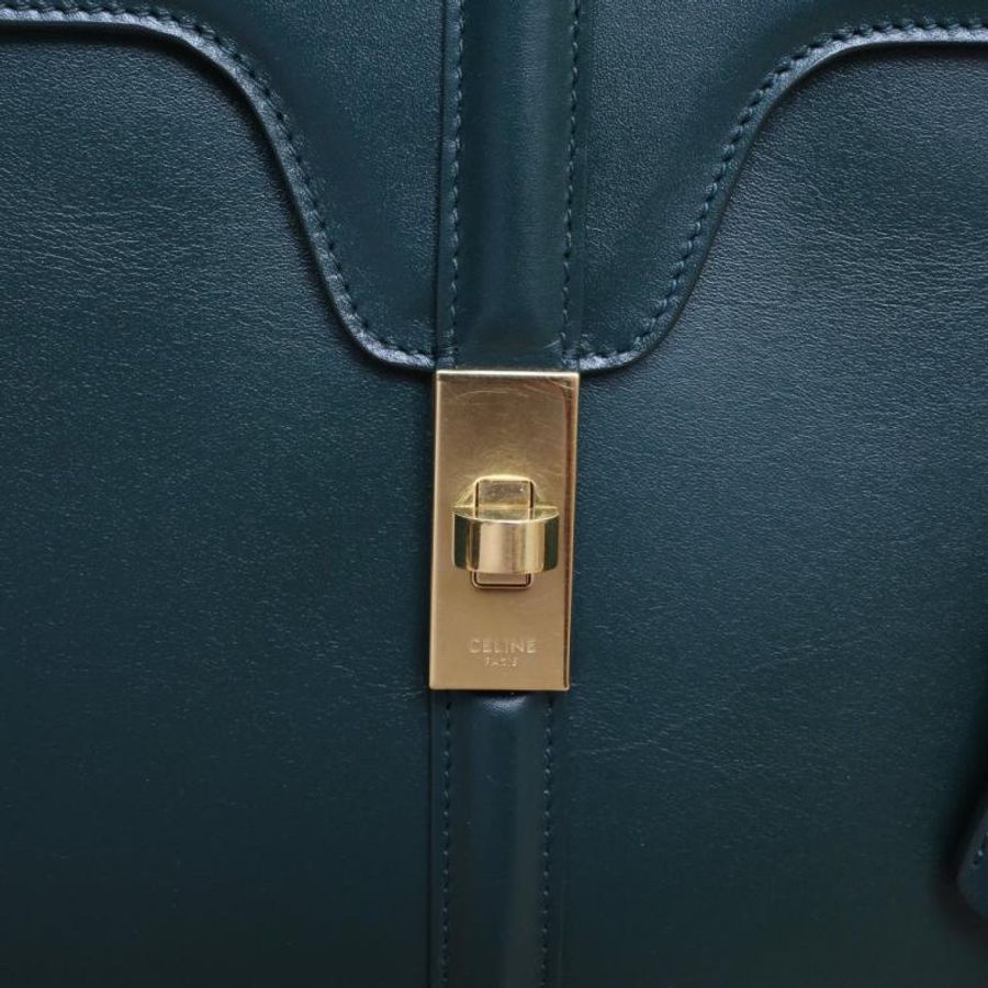 CELINE(思琳) Soft 16 中號 32 光面 綠色-5