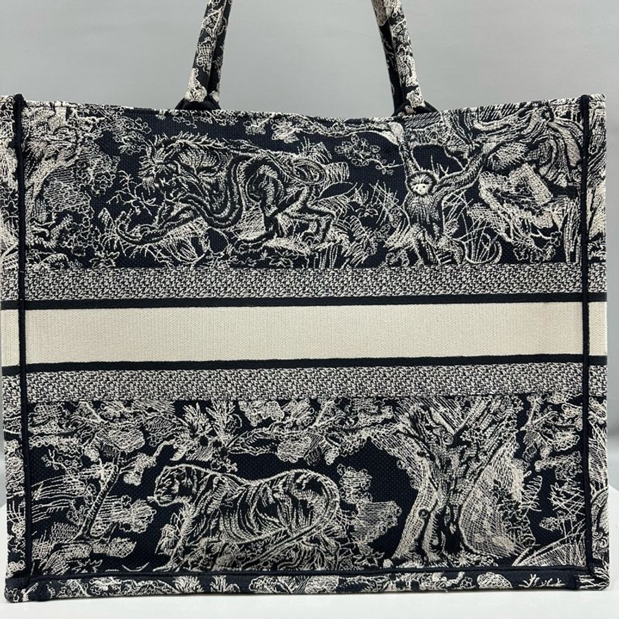 Dior M1286 藍色老虎刺繡 購物包 booktote 托特包-6