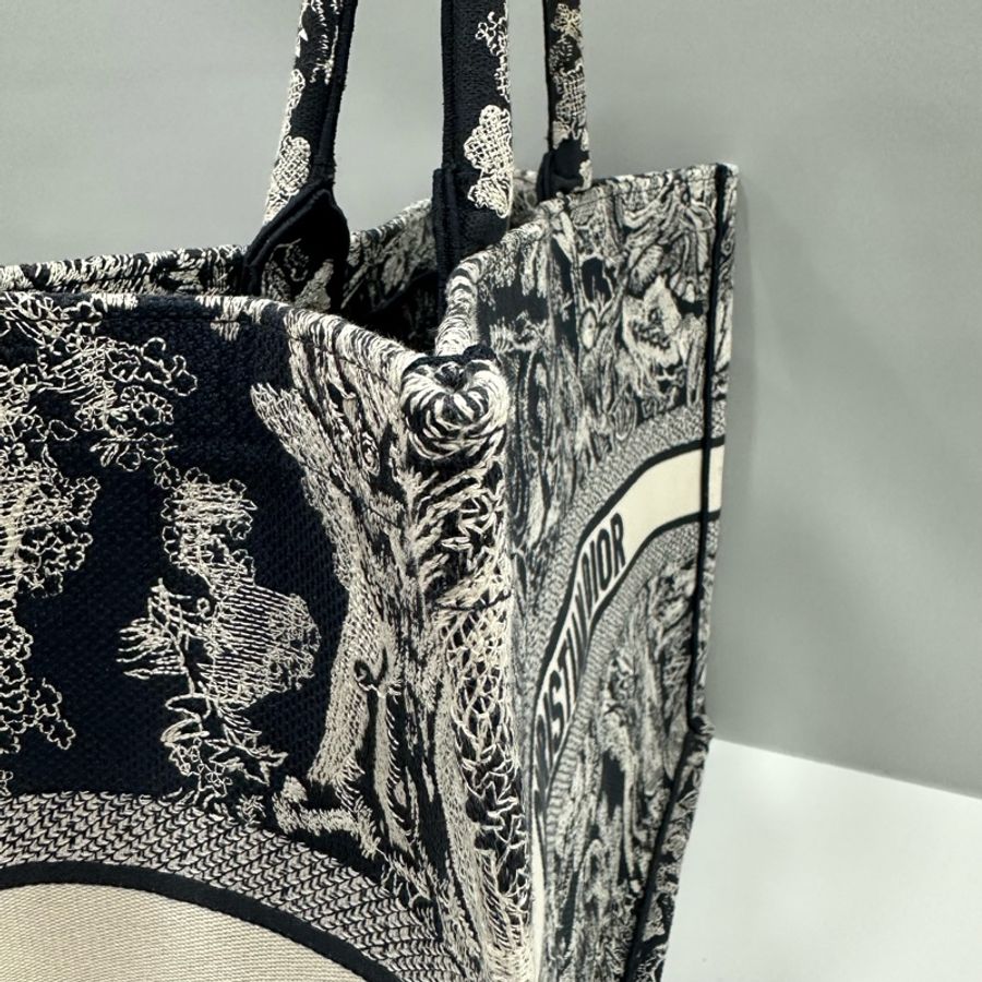 Dior M1286 藍色老虎刺繡 購物包 booktote 托特包-10