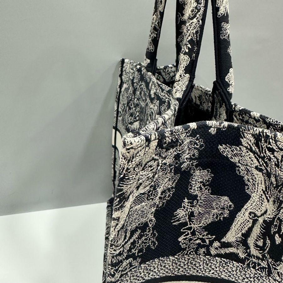Dior M1286 藍色老虎刺繡 購物包 booktote 托特包-11