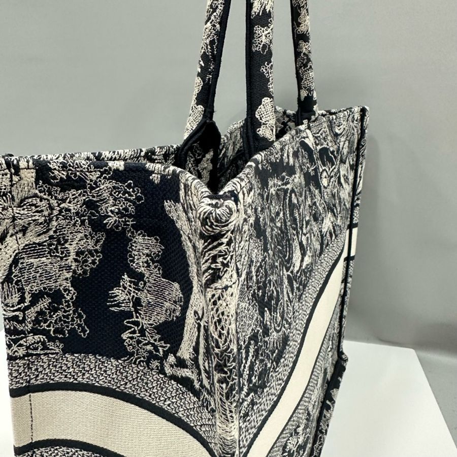 Dior M1286 藍色老虎刺繡 購物包 booktote 托特包-12
