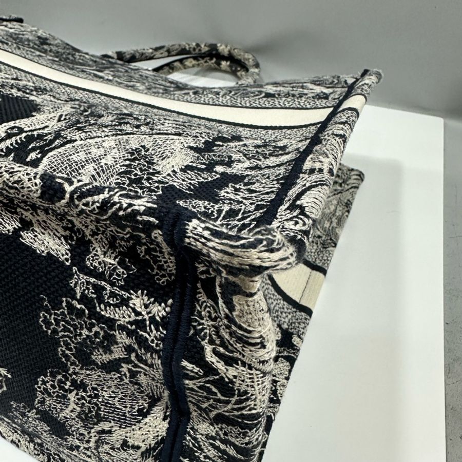 Dior M1286 藍色老虎刺繡 購物包 booktote 托特包-17