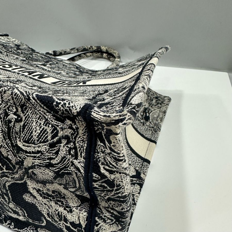 Dior M1286 藍色老虎刺繡 購物包 booktote 托特包-18