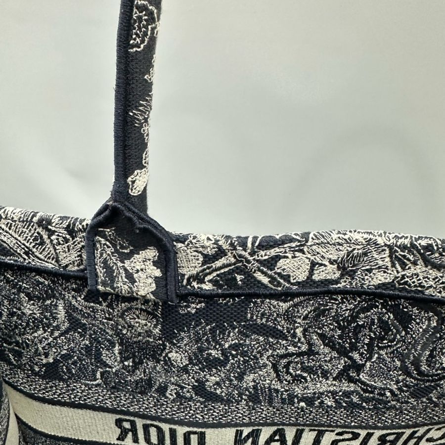 Dior M1286 藍色老虎刺繡 購物包 booktote 托特包-26