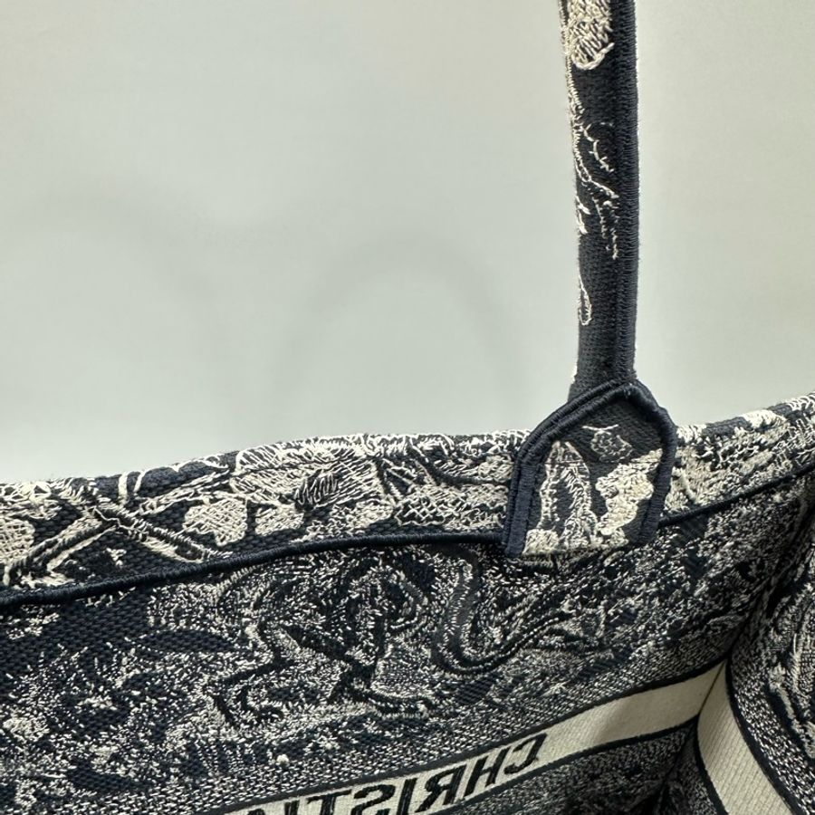 Dior M1286 藍色老虎刺繡 購物包 booktote 托特包-28