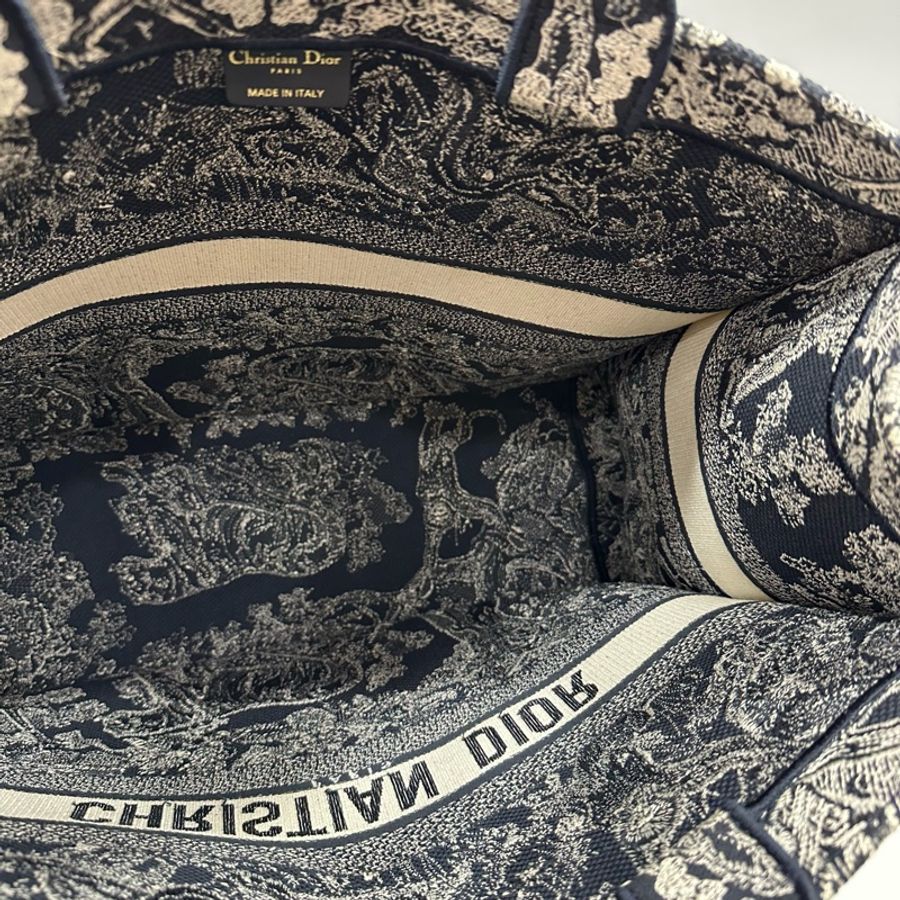 Dior M1286 藍色老虎刺繡 購物包 booktote 托特包-37