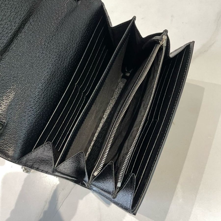 古馳gucci 酒神 woc 丹寧鏈條包 黑色提花面-6