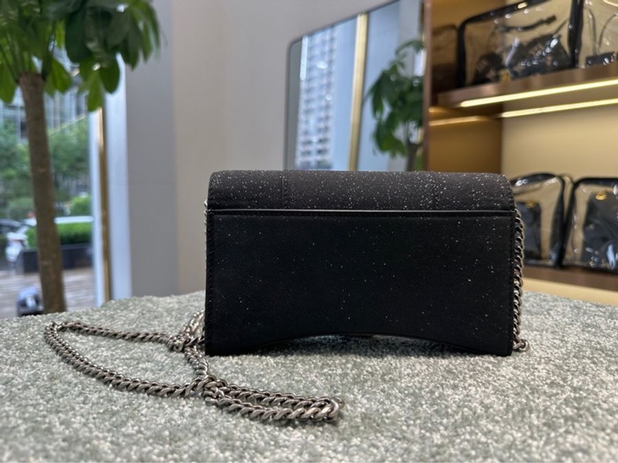 Balenciaga 巴黎世家 黑閃滿天星沙漏woc 細閃超美-2
