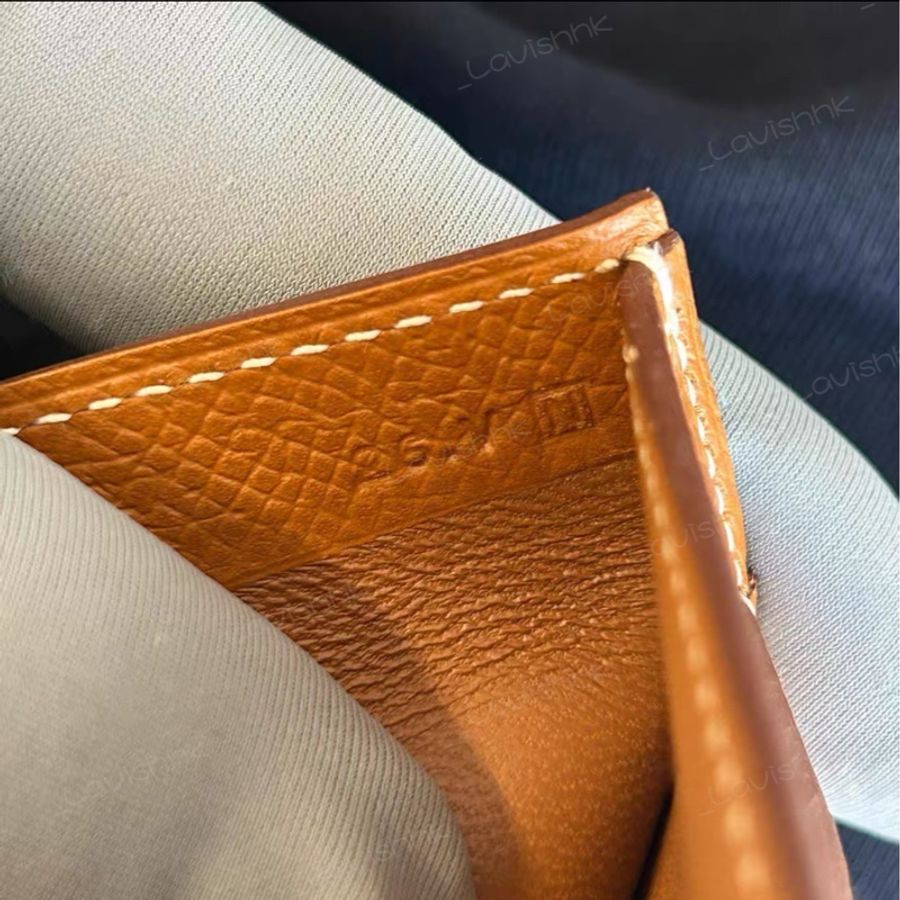 Hermes 金棕色 卡包錢包-5