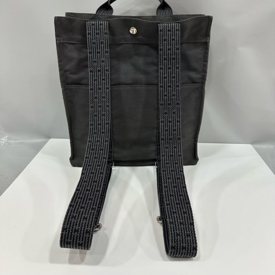 hermes 銀河灰帆布後背包 Herline-27