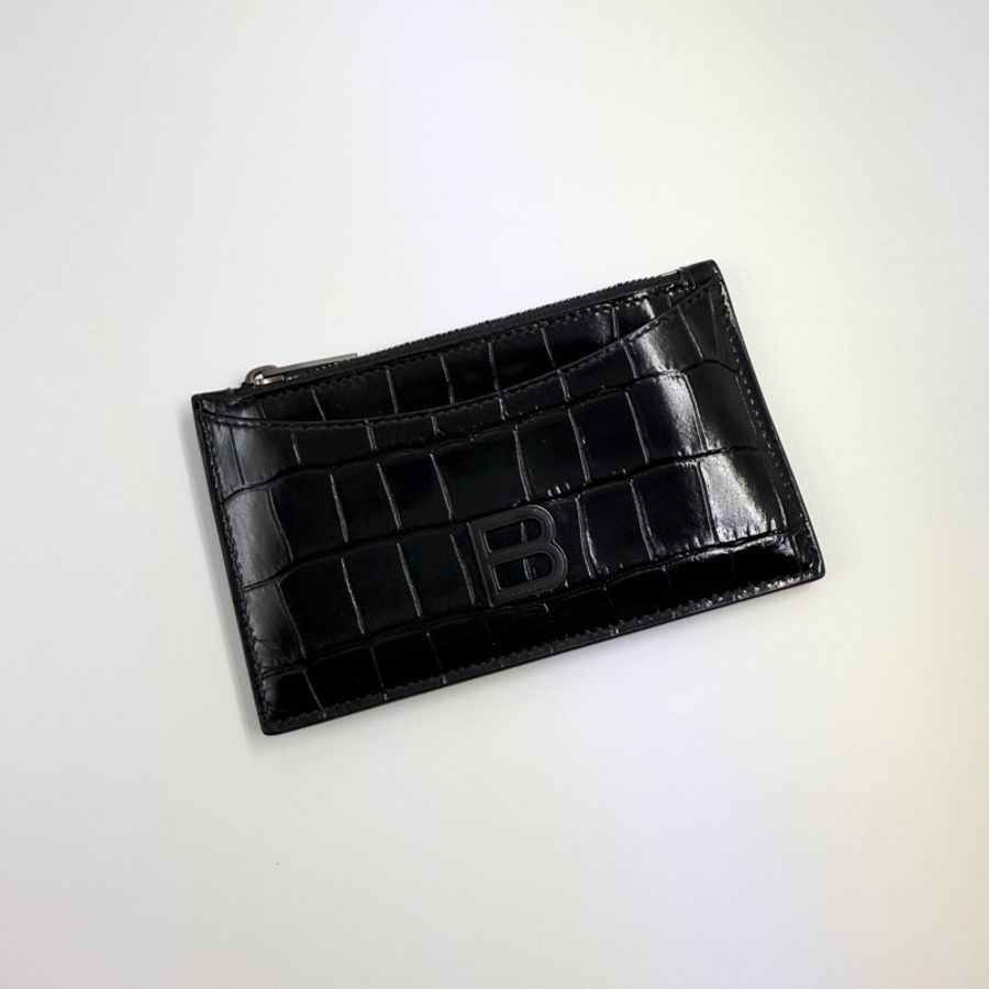 BALENCIAGA沙漏零錢卡包so black-0