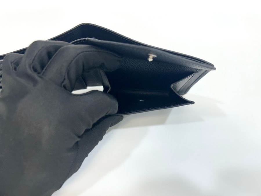 LV 黑牛皮EPI零錢袋4卡對開短夾M62289-7