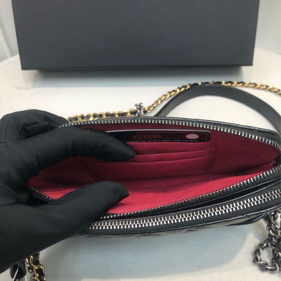 Chanel Cabrielle 黑色流浪 Clutch with chain XB278-7