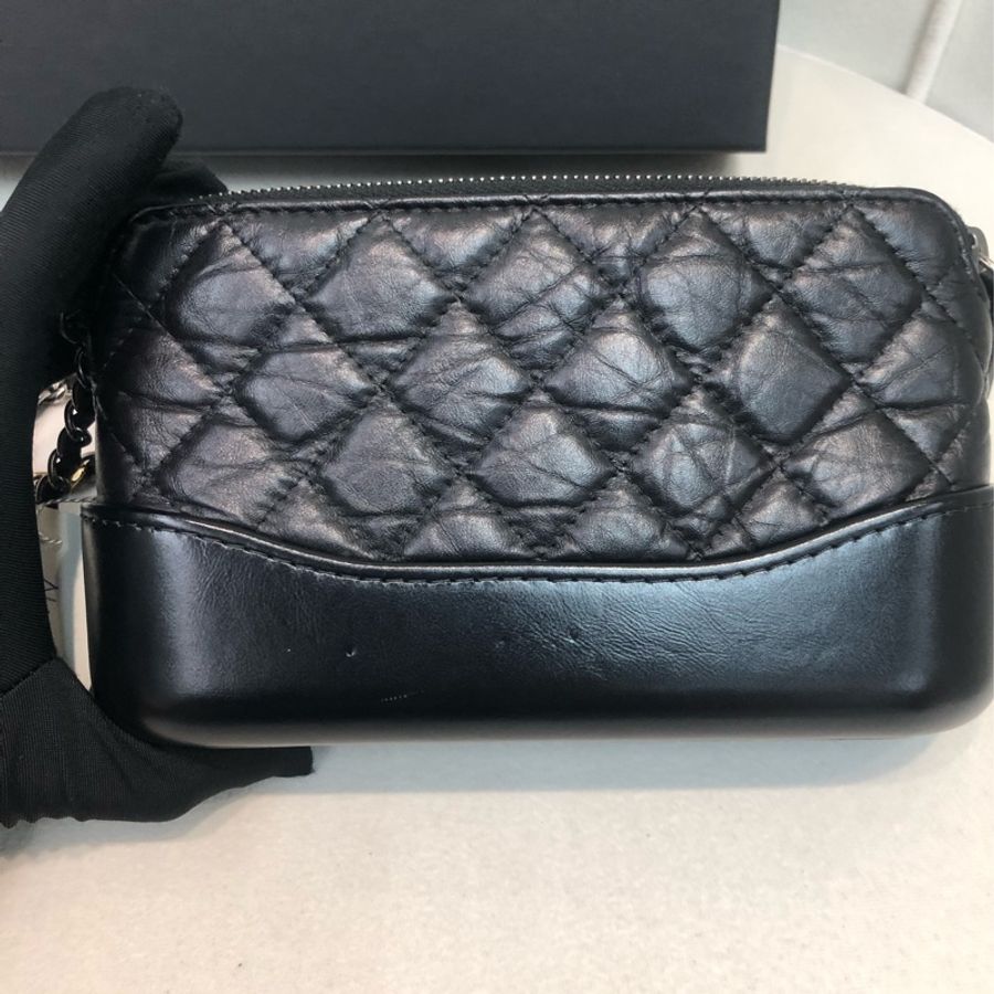 Chanel Cabrielle 黑色流浪 Clutch with chain XB278-12