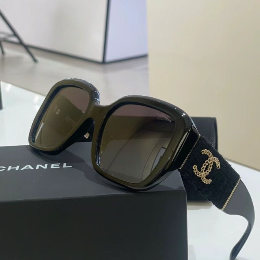【現貨】麗睛眼鏡 Chanel【可刷卡分期】香奈兒 CH5512 太陽眼鏡 香奈兒熱賣款 小香眼鏡 香奈兒毛呢太陽眼鏡-0