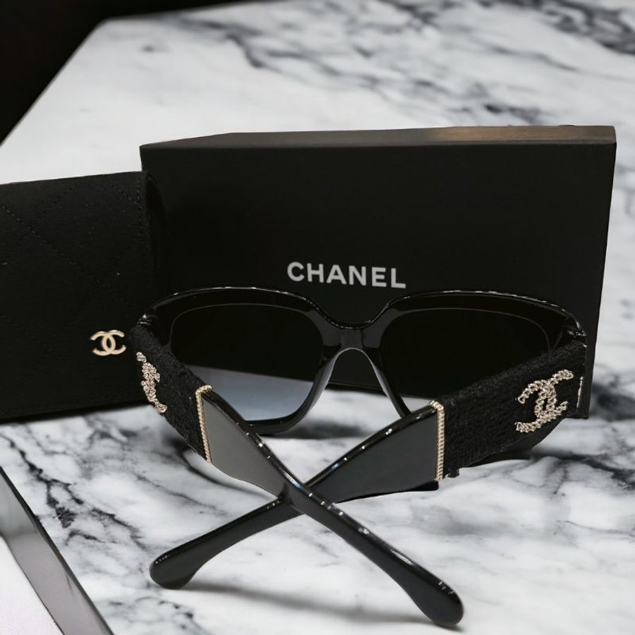 【現貨】麗睛眼鏡 Chanel【可刷卡分期】香奈兒 CH5512 太陽眼鏡 香奈兒熱賣款 小香眼鏡 香奈兒毛呢太陽眼鏡-1