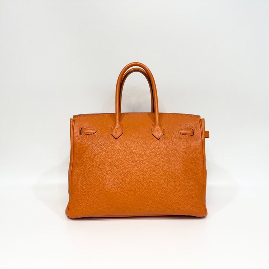愛馬仕柏金包 Hermes Birkin35 愛馬仕橘Togo牛皮✨銀釦經典收藏款 35cm-1