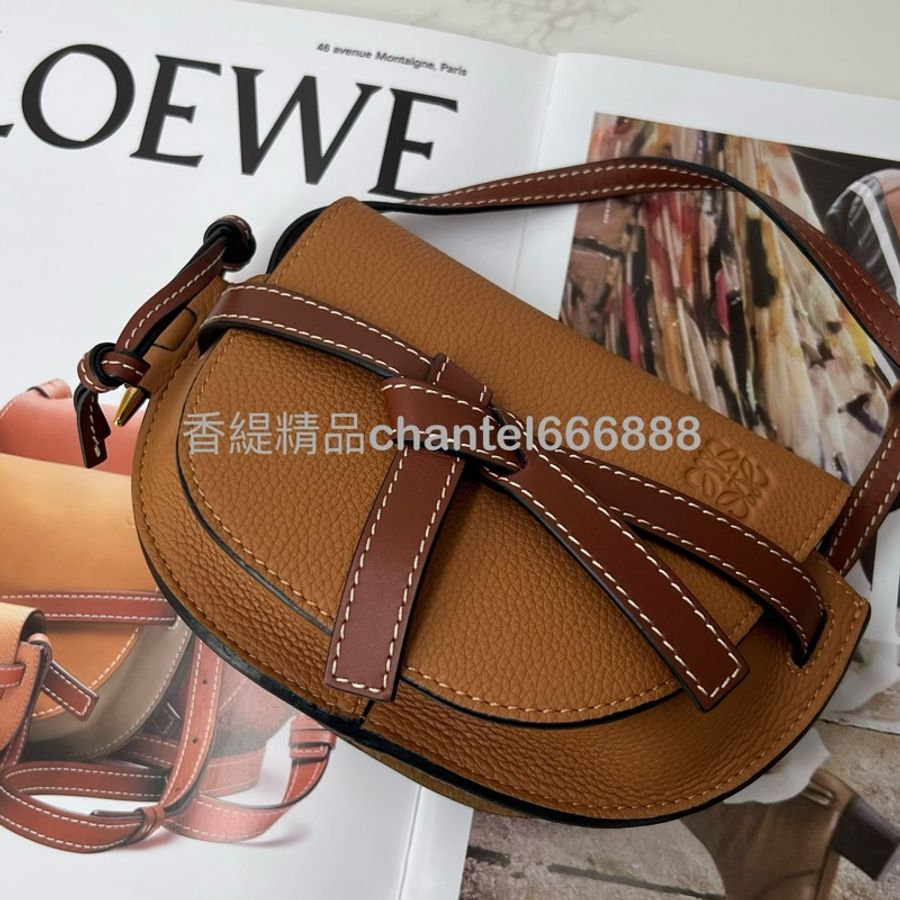 💗香緹國際精品💗 Loewe 326 gate mini 焦糖色馬鞍包-0