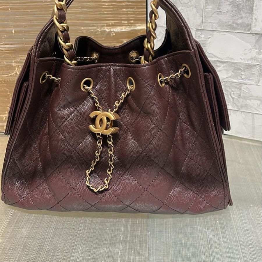 Chanel香奈兒25A，25bag高級手工坊復古深紅棕色小號-2