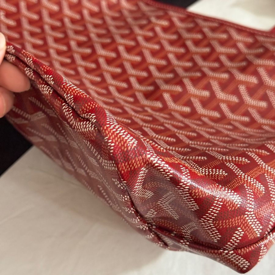 Goyard 紅色hobo腋下包-5