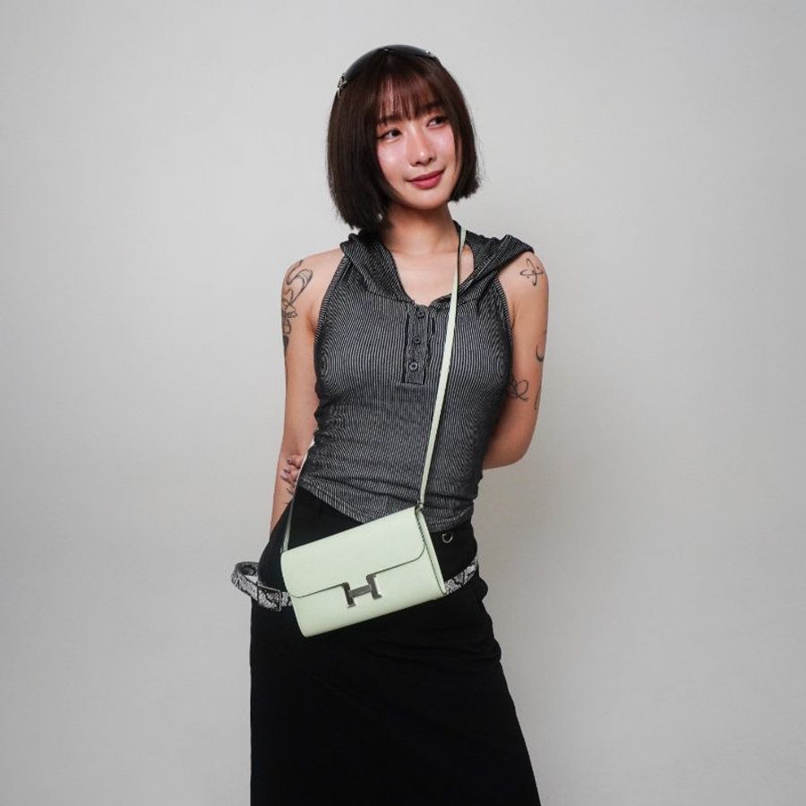 Hermes Constance To Go Epsom 皮長夾/斜背兩用包(0S氣泡綠)-1