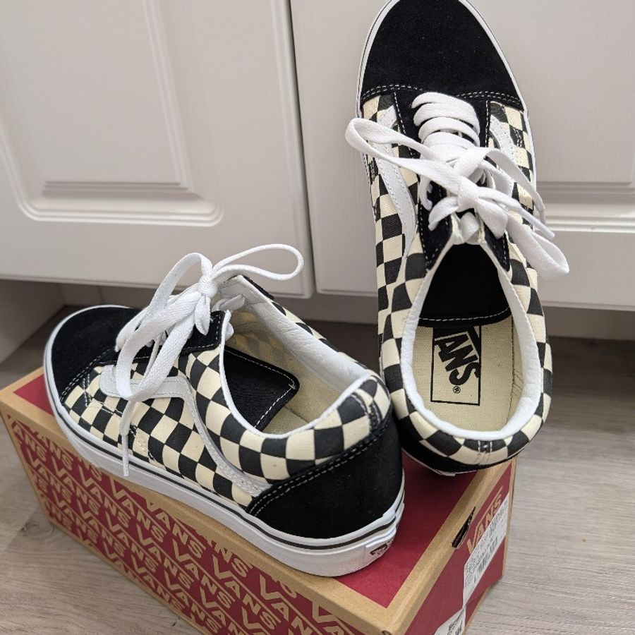 Vans VAULT old school 平底鞋 滑板鞋 棋盤格-0
