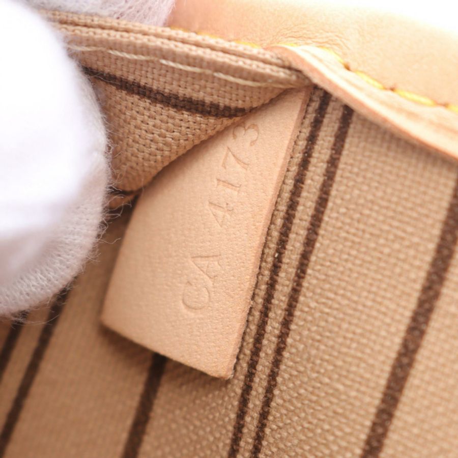 LOUIS VUITTON Neverfull 中型單肩包 M46975 字母帆布 棕色 二手-4