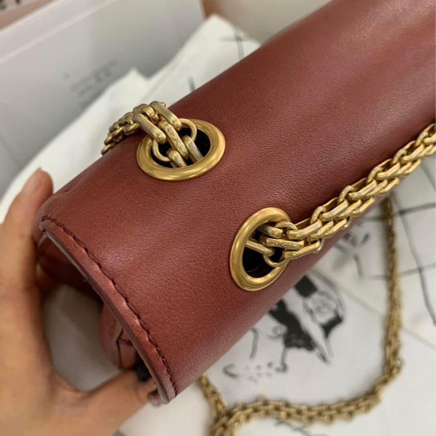 chanel coco 雙蓋牛皮鏈包-4