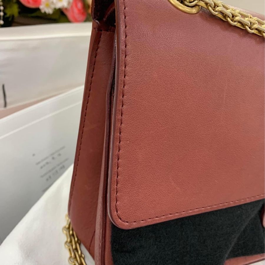 chanel coco 雙蓋牛皮鏈包-8