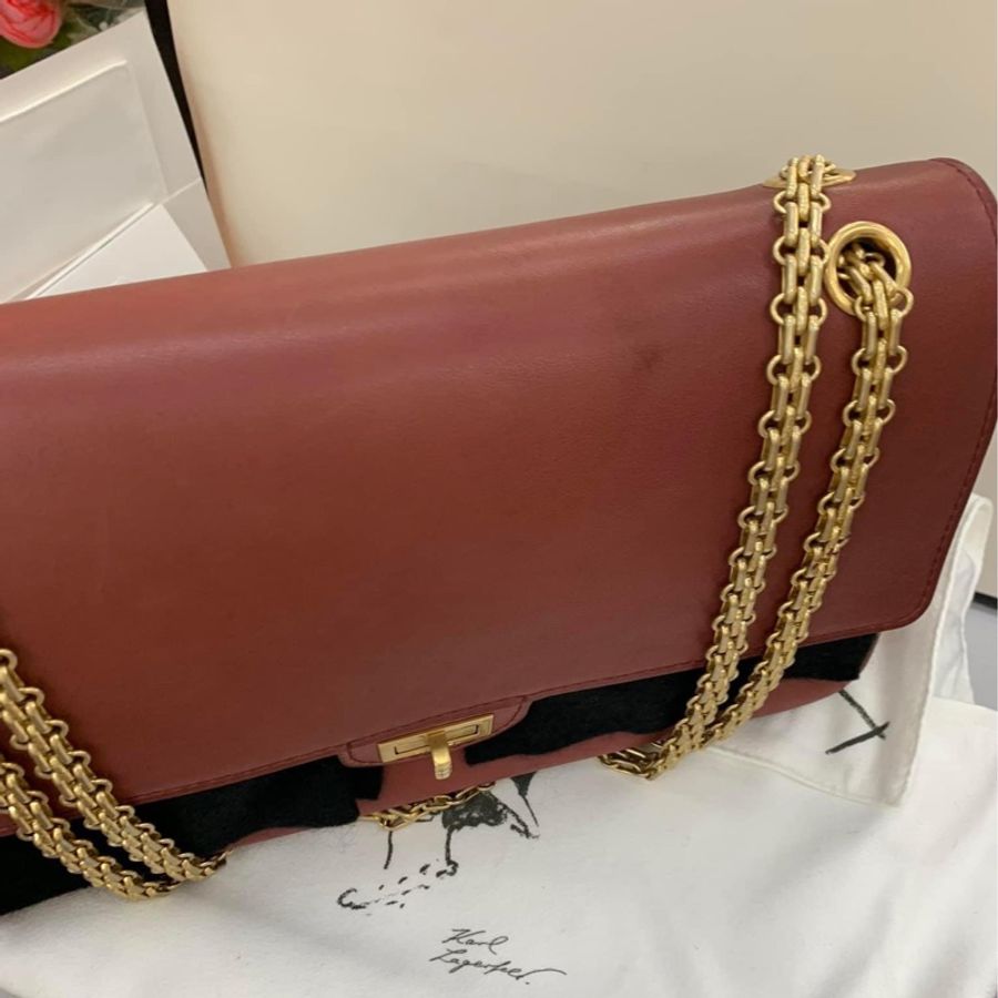 chanel coco 雙蓋牛皮鏈包-15