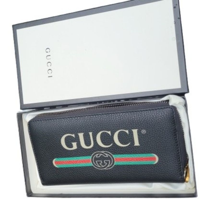 Gucci 古馳女款皮革長錢包 銀包-0