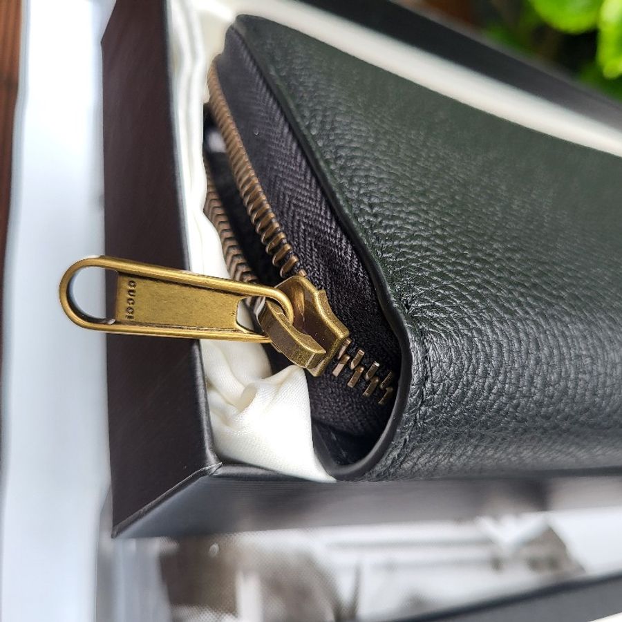 Gucci 古馳女款皮革長錢包 銀包-2