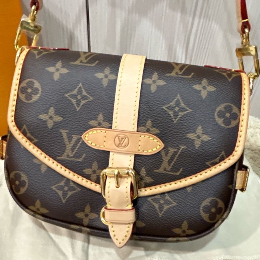 LV saumur BB晶片款 雙子星 老花馬鞍包 loui vuitton-26