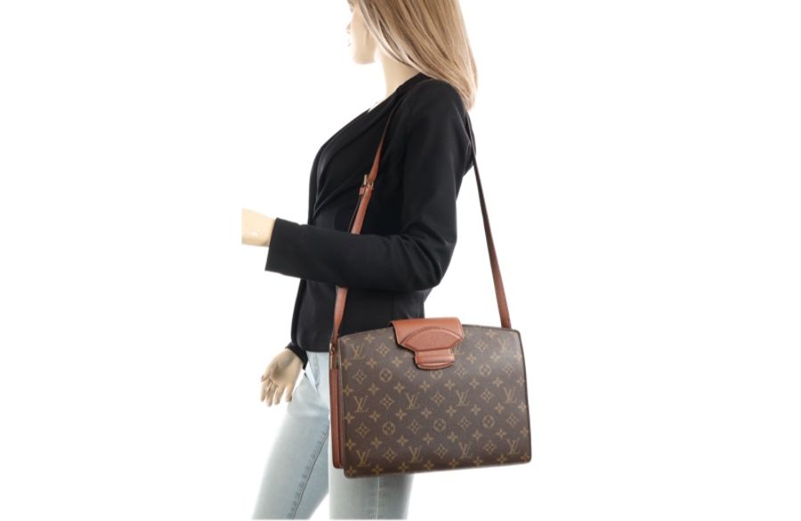 LOUIS VUITTON 路易威登 Monogram Courcelles 超美中古郵差包-6