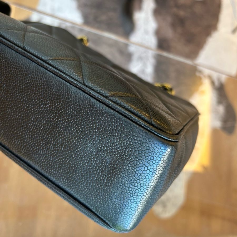 Chanel 香奈兒黑金魚子醬貝嫂托特鏈條包-5