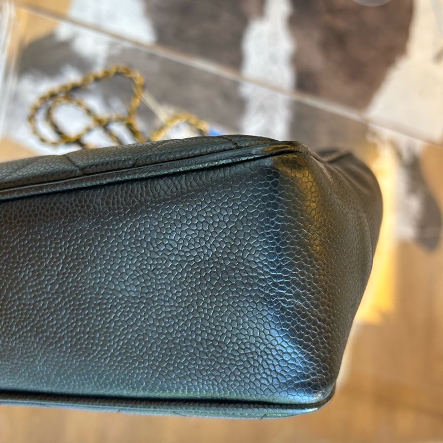 Chanel 香奈兒黑金魚子醬貝嫂托特鏈條包-7