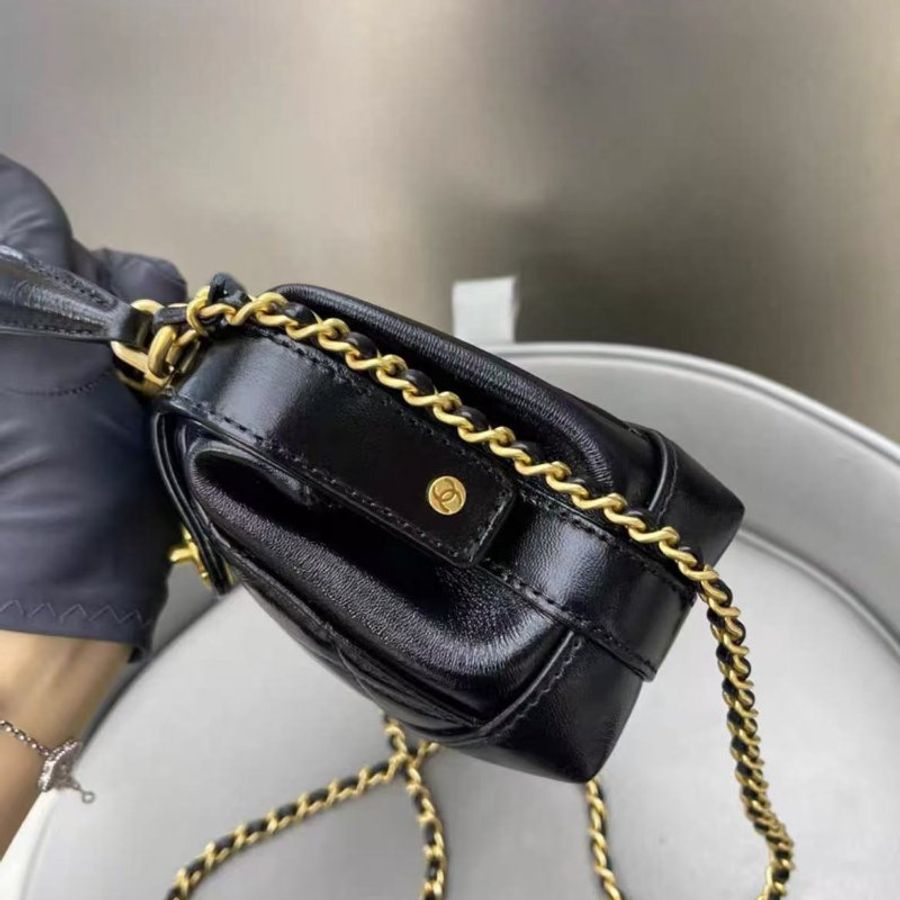 Chanel 黑金油蠟皮24A 醫生包小號18*12 99新配件塵袋-2