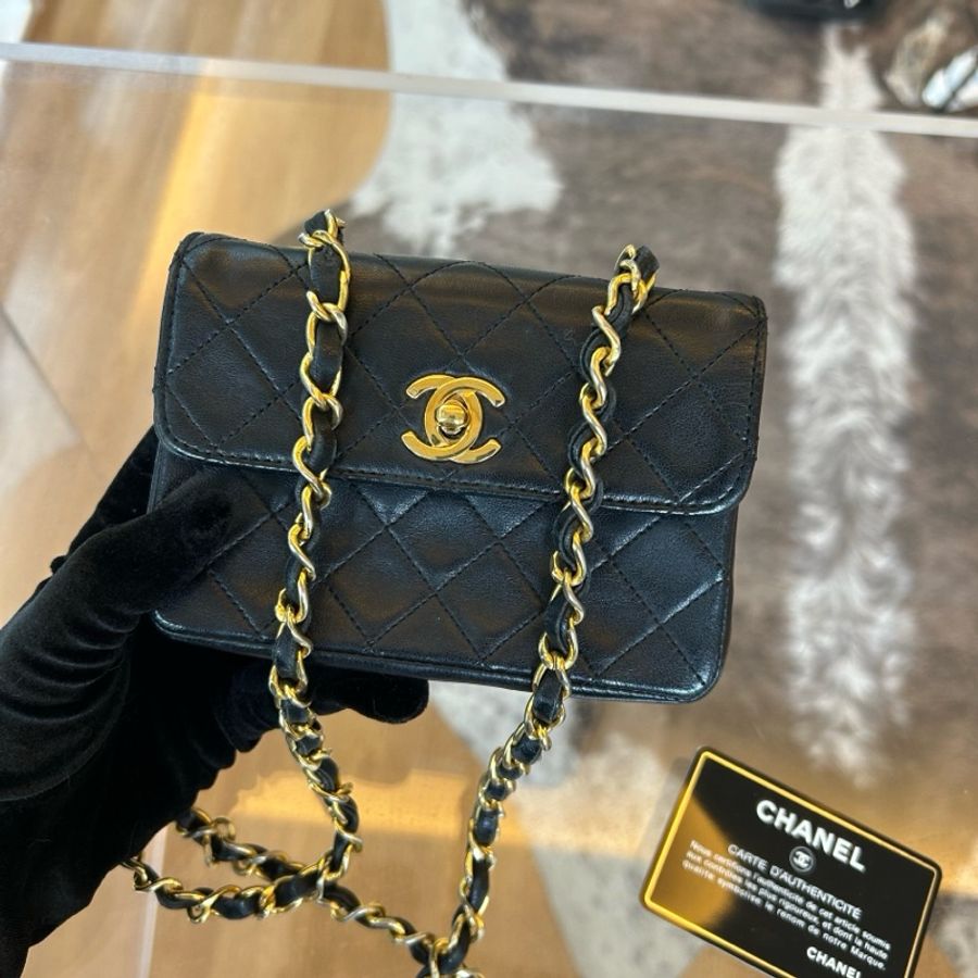 Chanel 香奈兒菱格紋 mini cf 豆豆鏈條包-0